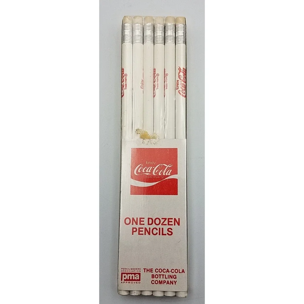 Vintage Coca-Cola Bottling Advertising Pencils One Dozen Coke NOS Sealed Package